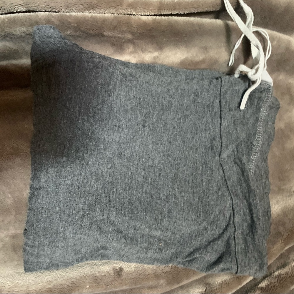 Pink blush gray maternity sleep pants